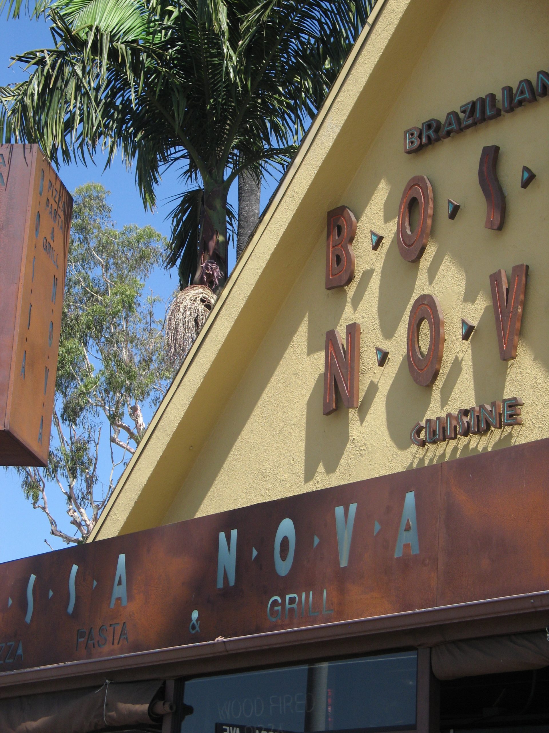 bossa nova restaurant hollywood storefront