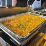 Pasta in catering foil tray