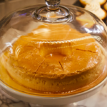 Milk Flan in a glass display
