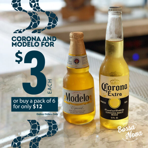 corona and modelo for $3 sign