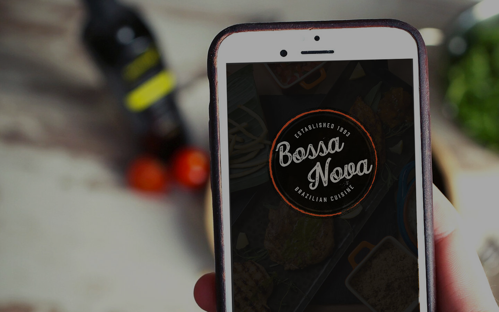 bossa nova app showing on cellphone screen