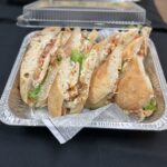 Sandwiches in catering foil tray